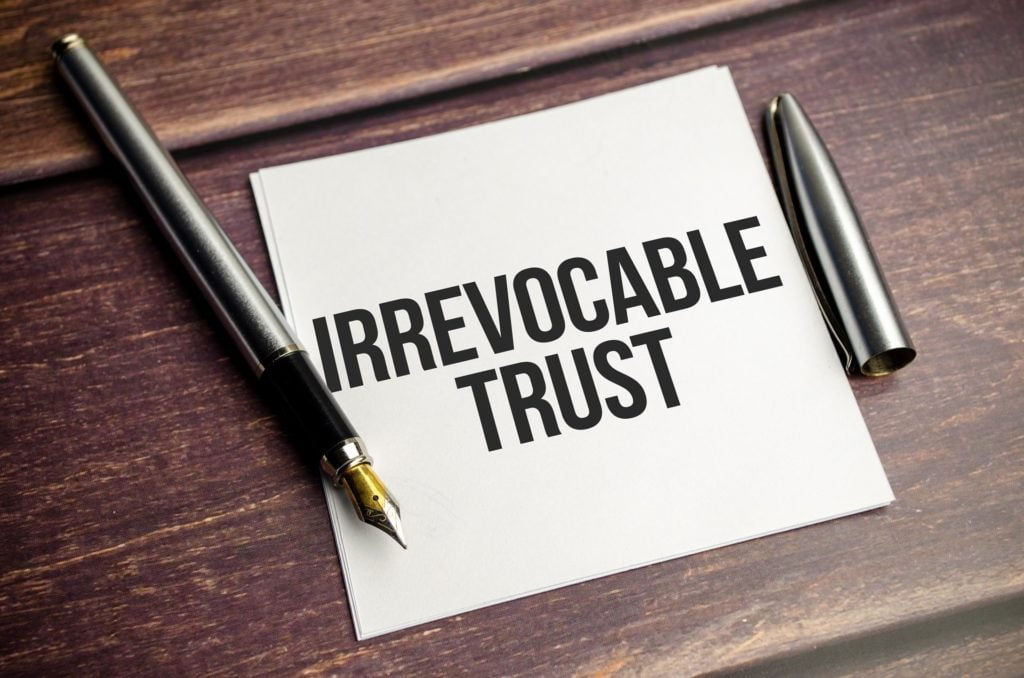 selling a house in an irrevocable trust before death